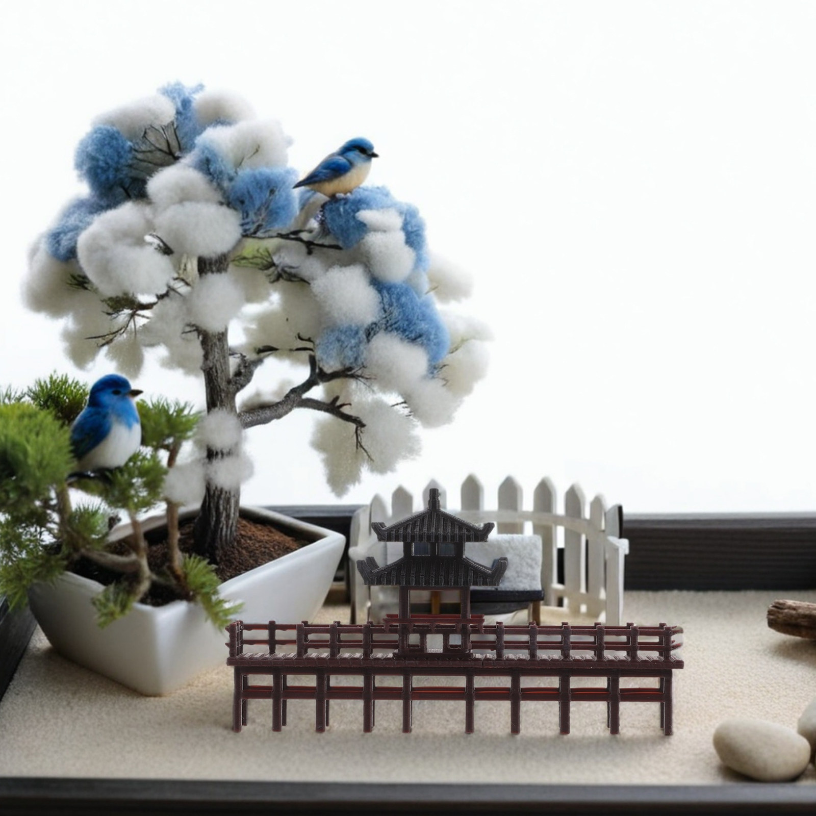Ornement de pont de pavillon c - Bonsai Garden Landscape Design avis et prix